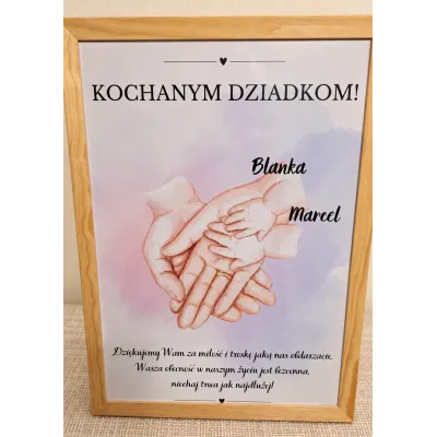 Plakat dla Dziadków w ramce